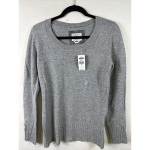 Old Navy Womens Pullover Crew Neck Sweater Knitted Long Sleeves Gray Size M